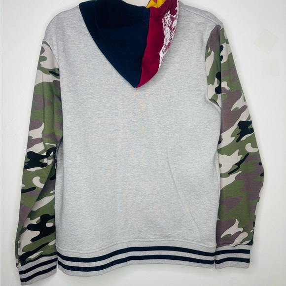 Hustle Gang Gray and Camouflage Hoodie - Picture 3 of 3